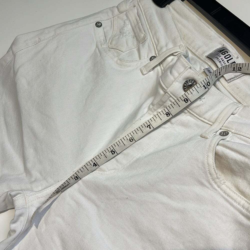 AGOLDE Sophie Crop White Distresses Size 27 - Picture 7 of 10